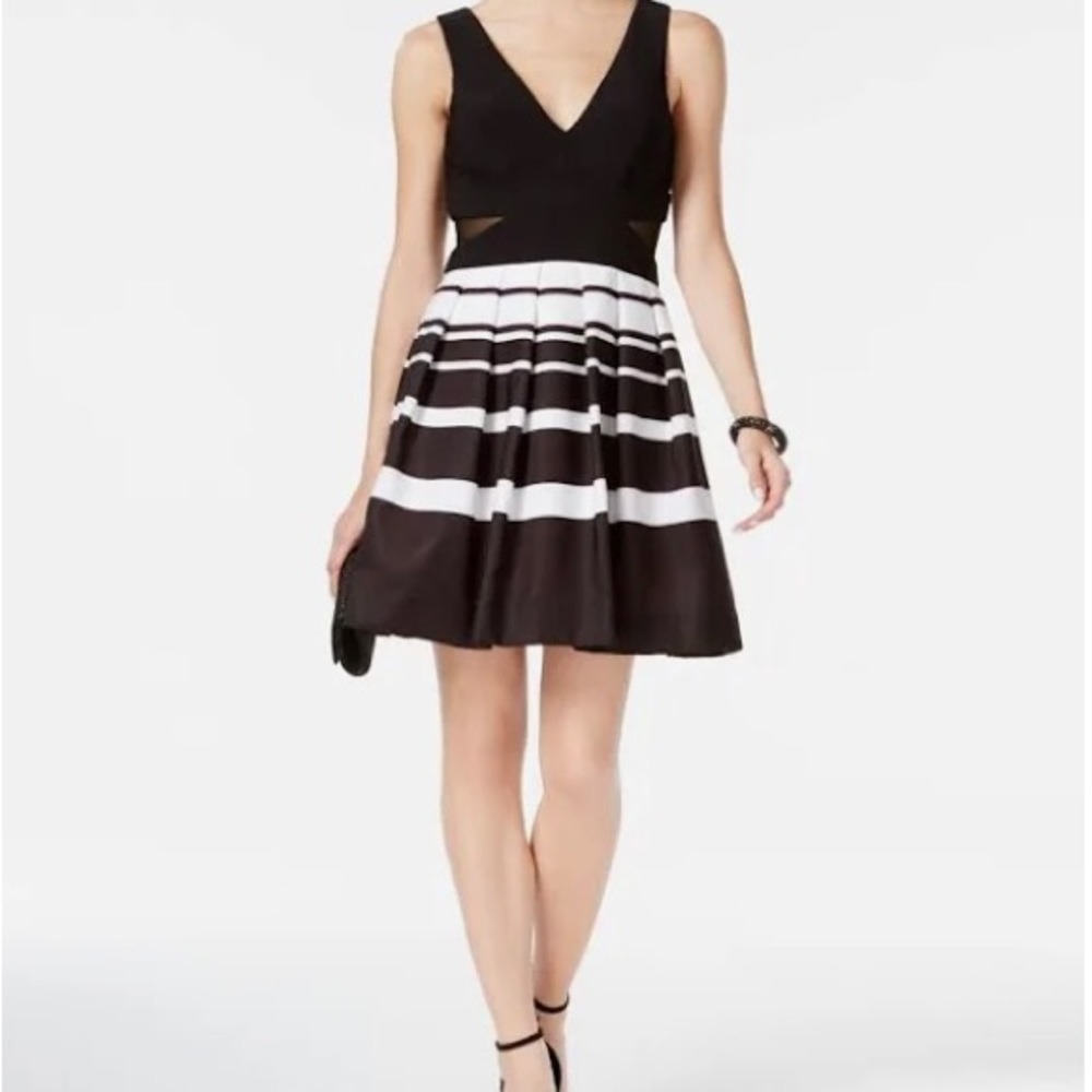Xscape Black & White Party Dress